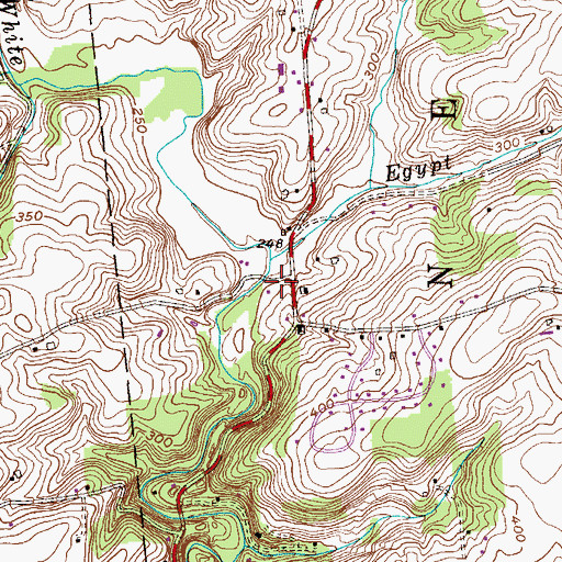 Topographic Map of Egypt Run, PA