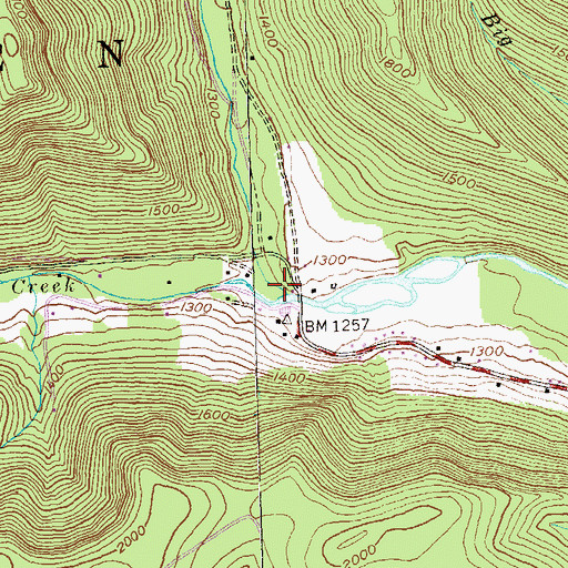 Topographic Map of Elk Fork, PA