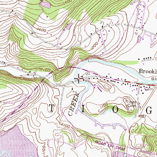Topographic Map of Elkhorn Creek, PA