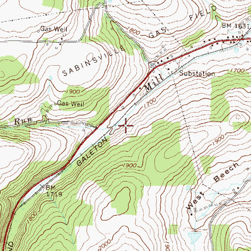 Topographic Map of Elklick Run, PA