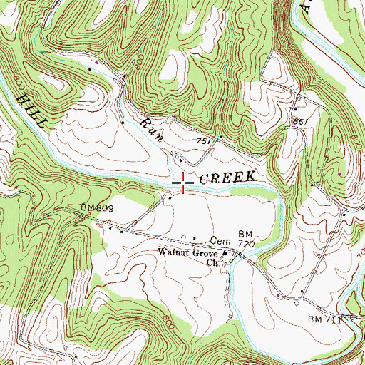 Topographic Map of Elliot Run, PA
