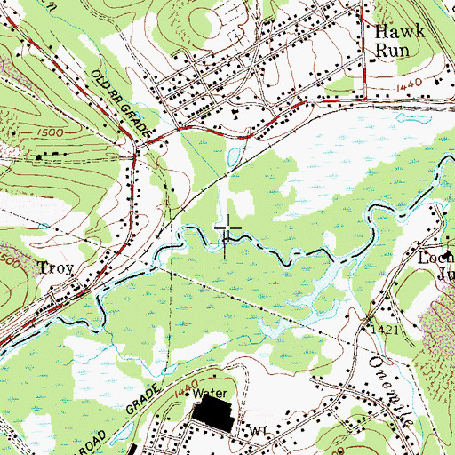 Topographic Map of Emigh Run, PA