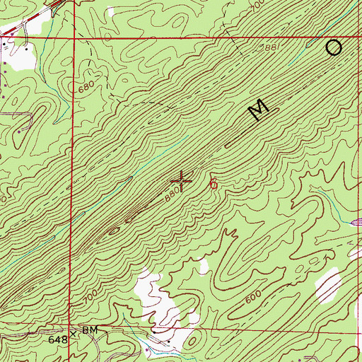 Topographic Map of Double Mountain, AL