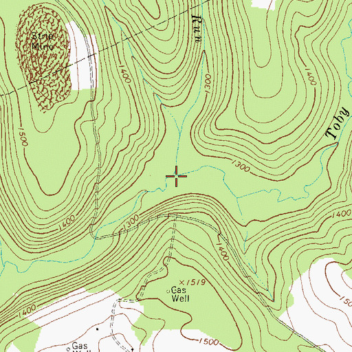 Topographic Map of Engle Run, PA