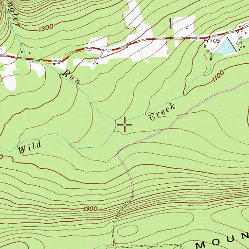 Topographic Map of Engler Run, PA