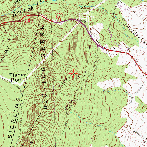 Topographic Map of Ensley Trail, PA