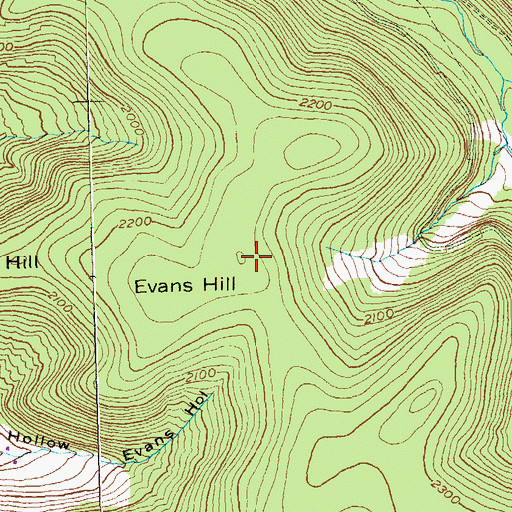 Topographic Map of Evans Hill, PA