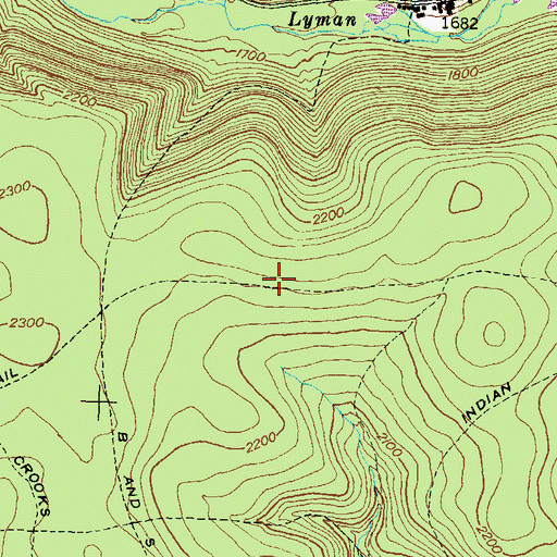Topographic Map of Ewing Trail, PA