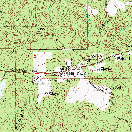 Topographic Map of Dove Roost Hill, AL
