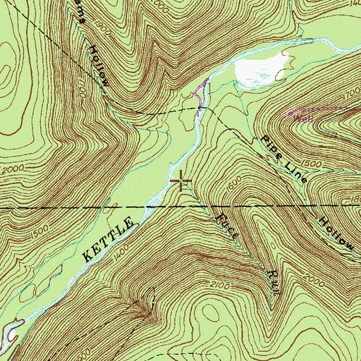 Topographic Map of Face Run, PA