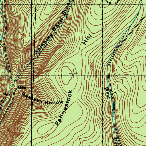 Topographic Map of Fahnestock Hill, PA