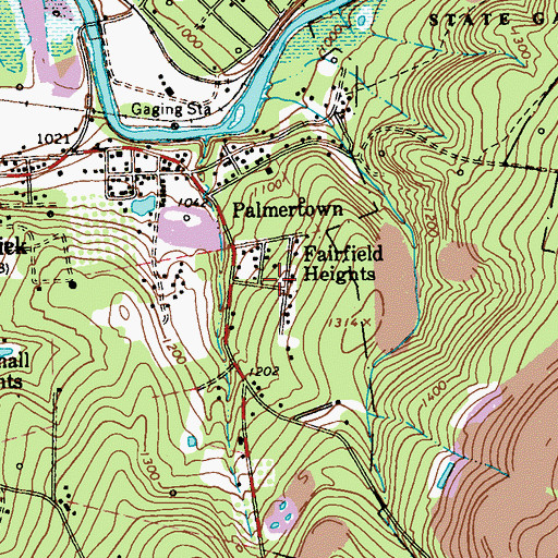Topographic Map of Fairfield Heights, PA