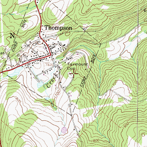 Topographic Map of Fairmount Cemetery, PA