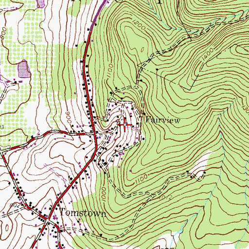 Topographic Map of Fairview, PA