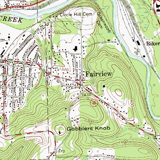 Topographic Map of Fairview, PA