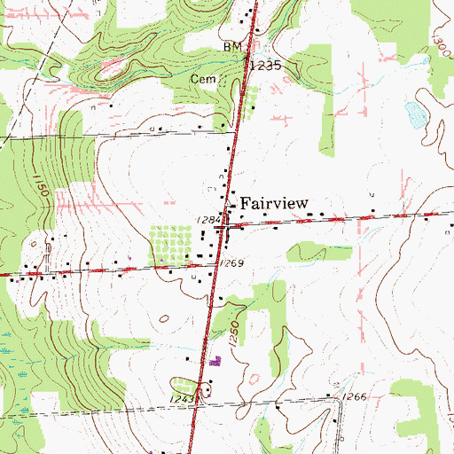 Topographic Map of Fairview, PA