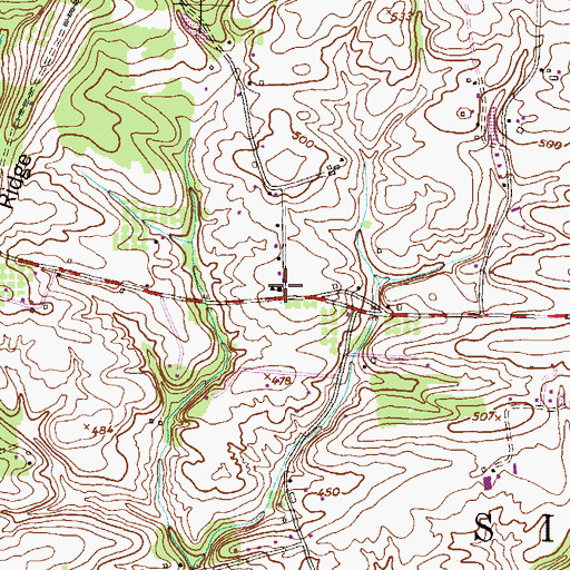 Topographic Map of Fairview Hall School, PA