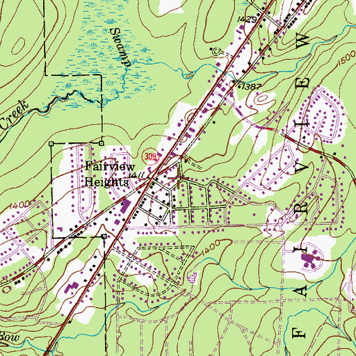 Topographic Map of Fairview Heights, PA