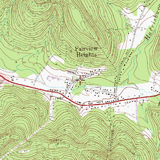 Topographic Map of Fairview Heights, PA