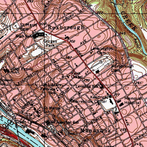 Topographic Map of Faith Chapel, PA