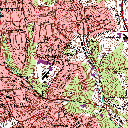 Topographic Map of Faith Church, PA