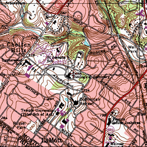 Topographic Map of Faith Theological Seminary, PA