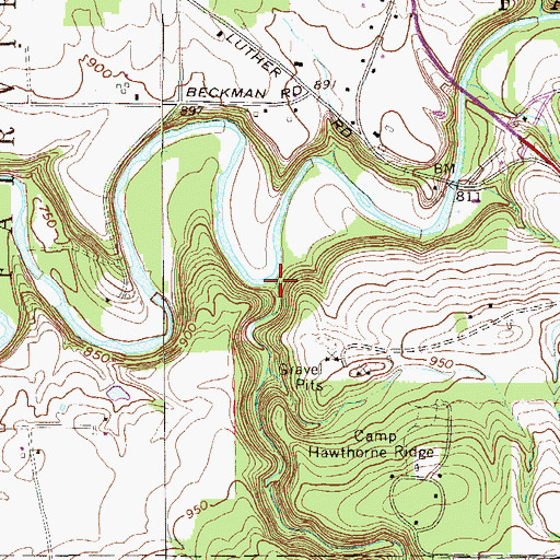 Topographic Map of Falk Run, PA