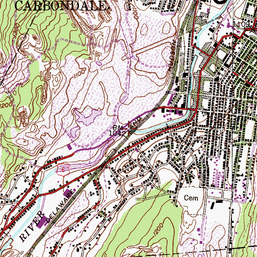 Topographic Map of Fall Brook, PA