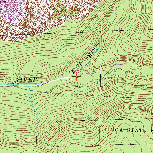 Topographic Map of Fall Brook, PA