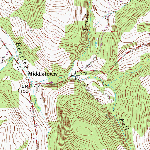 Topographic Map of Fall Creek, PA
