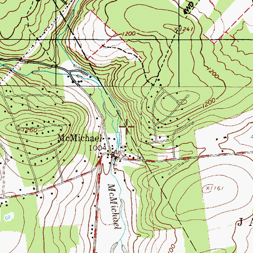 Topographic Map of Fall Creek, PA