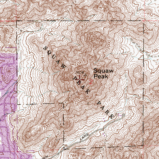 Topographic Map of Phoenix Mountains Park, AZ