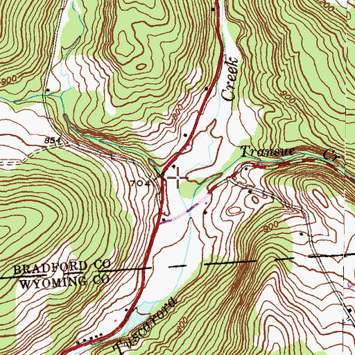 Topographic Map of Fargo Creek, PA