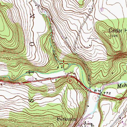 Topographic Map of Farr Hollow, PA