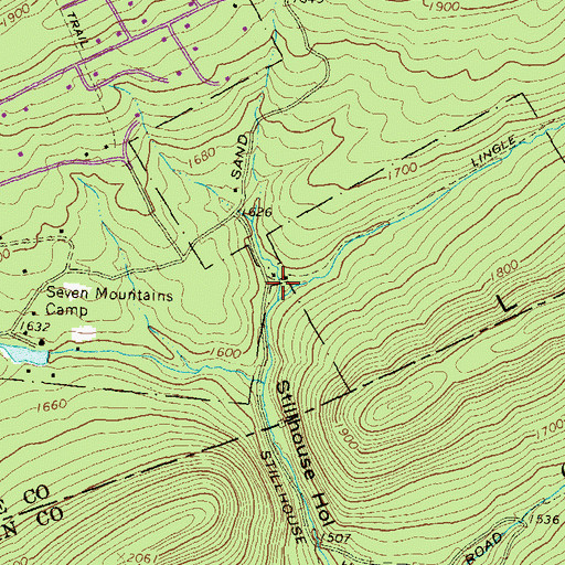 Topographic Map of Faust Valley, PA