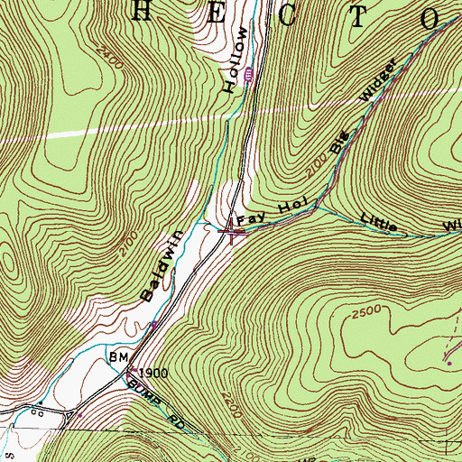 Topographic Map of Fay Hollow, PA
