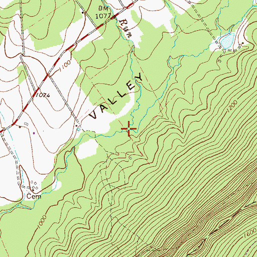 Topographic Map of Felty Stewart Run, PA