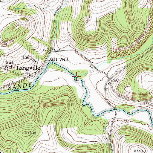Topographic Map of Ferguson Run, PA