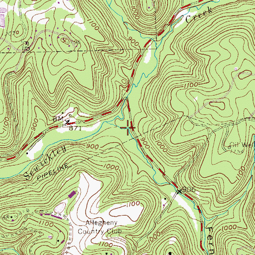 Topographic Map of Fern Hollow, PA