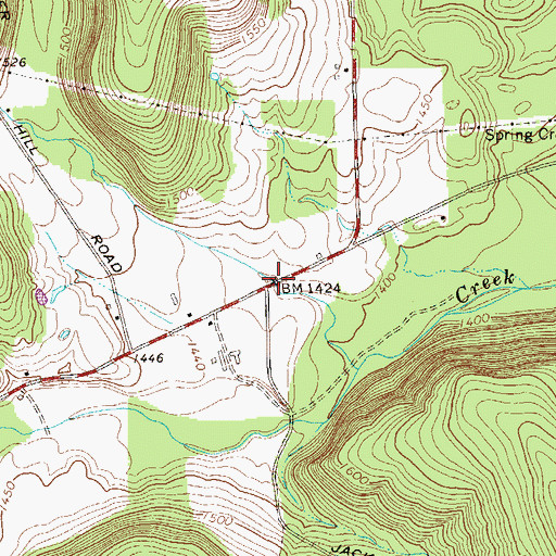 Topographic Map of Ferrin Run, PA