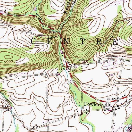 Topographic Map of Fester Hollow, PA