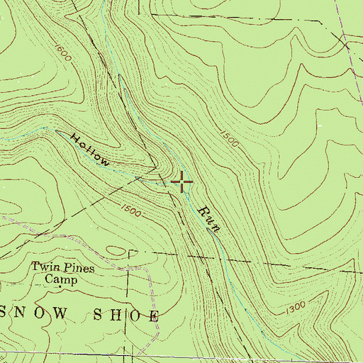 Topographic Map of Fetzer Hollow, PA