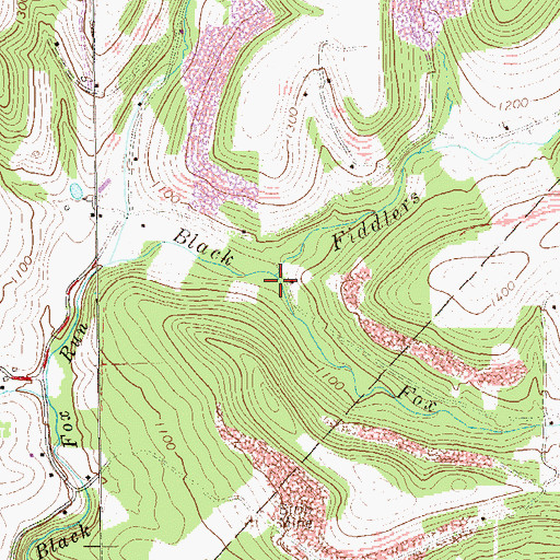 Topographic Map of Fiddlers Run, PA