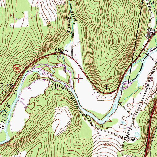 Topographic Map of Field Brook, PA