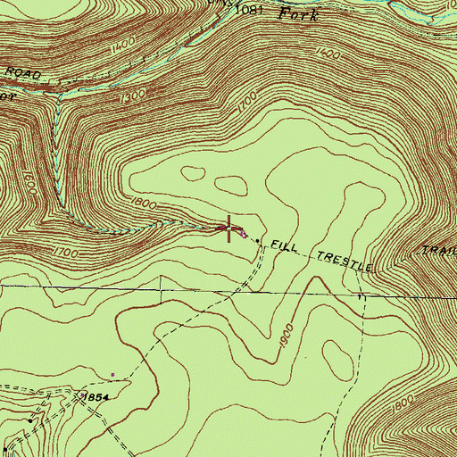 Topographic Map of Fill Trestle Trail, PA