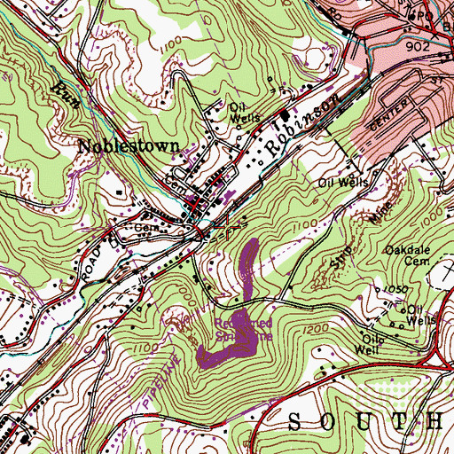 Topographic Map of Fink Run, PA