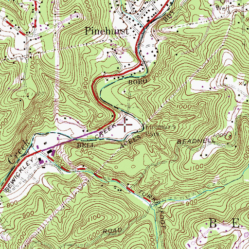 Topographic Map of Firemans Park, PA