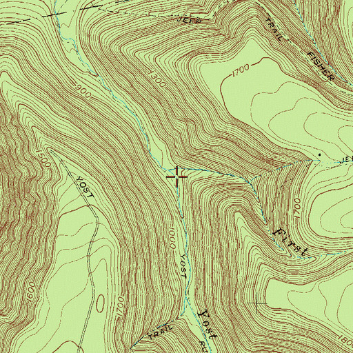 Topographic Map of First Fork, PA