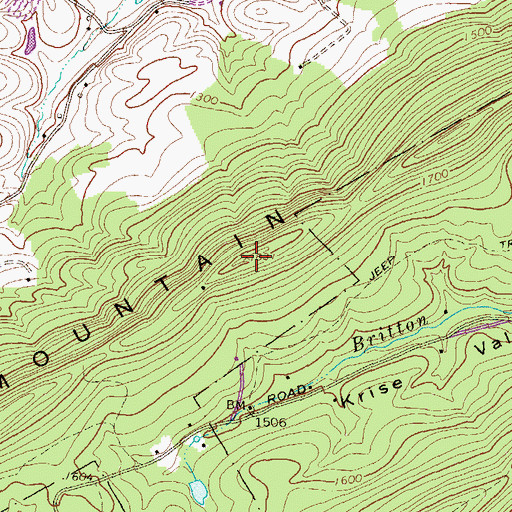 Topographic Map of First Mountain, PA