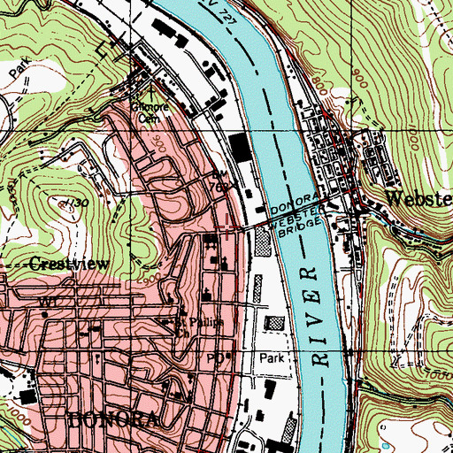 Topographic Map of First Pilgrim Church, PA